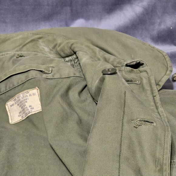 USAF 1965 Dated Vietnam Era OG 107 Field Combat Jacket-Size Medium Regular - Picture 12 of 16